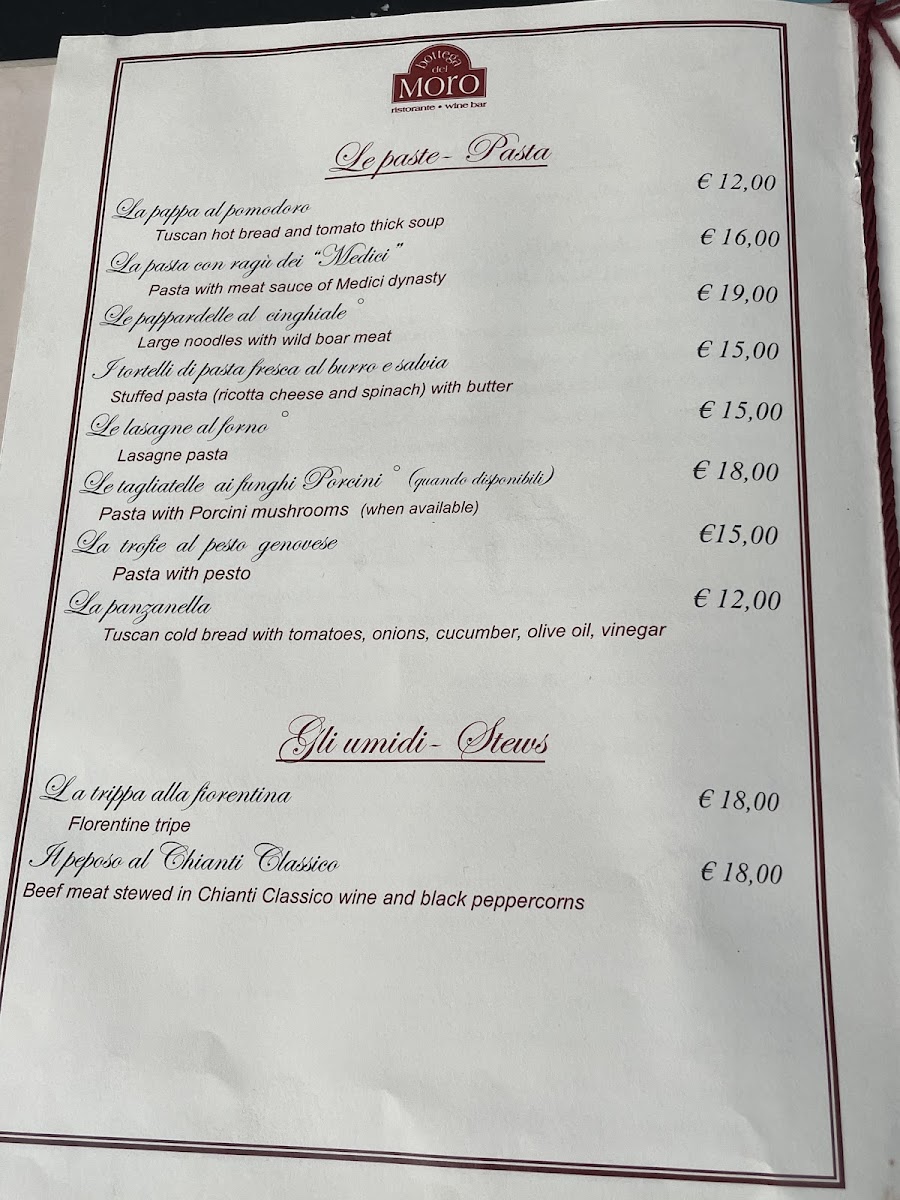 Menu Ristorante La Bottega Del Moro-7